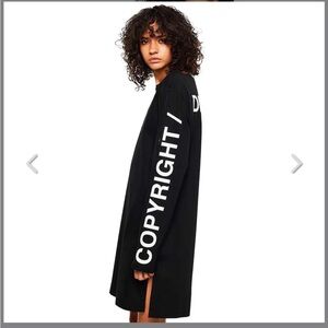 Diesel Rosy Long Sleeve T-Shirt Mini Dress Women’s size Small Black